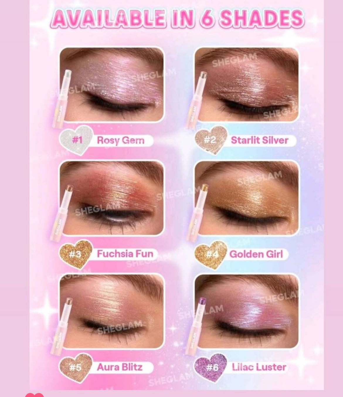 SHEGLAM BARRA DE GLITTER- AURORA BLITZ✨