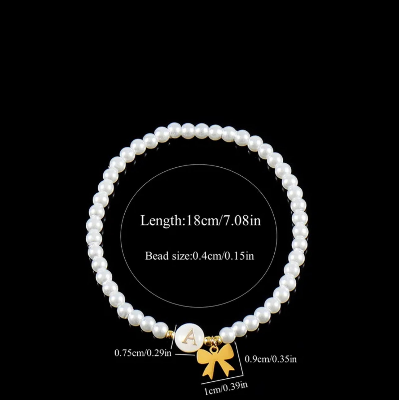 Pulsera con inicial