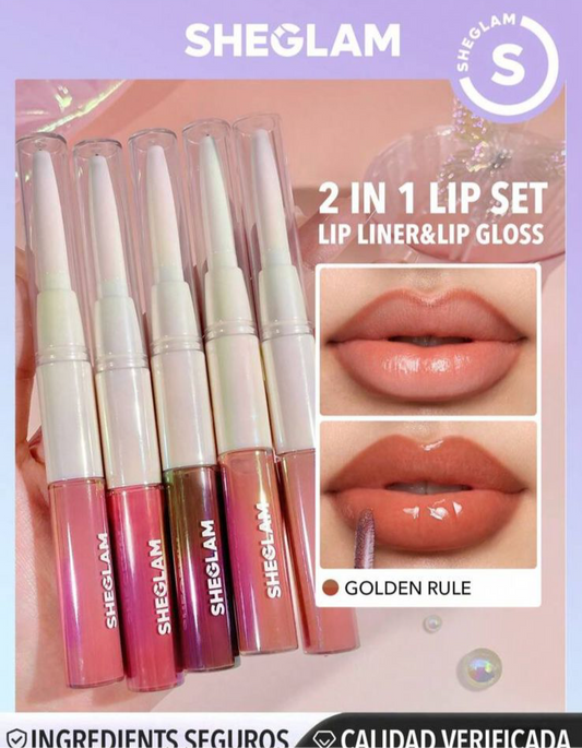 SHEGLAM 2 EN 1 SET LIP LINER&LIP GLOSS💋✨