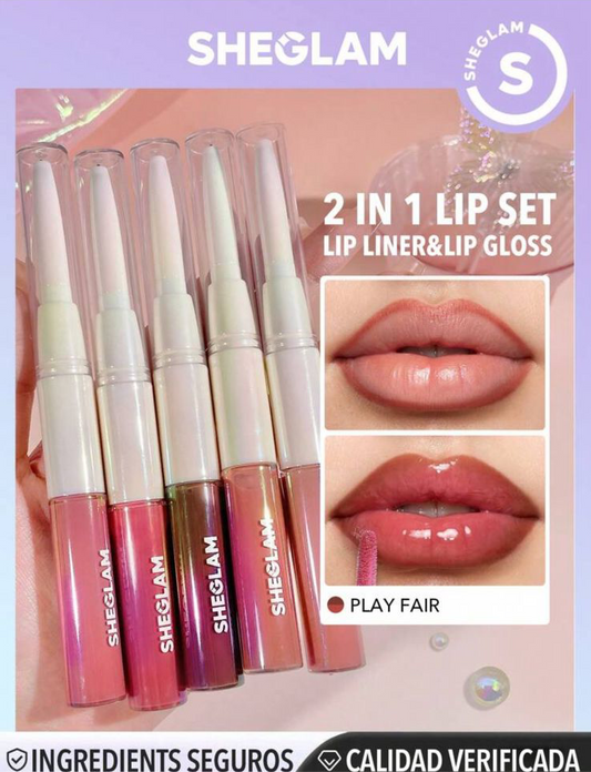 SHEGLAM 2 EN 1 SET LIP LINER&LIP GLOSS💋✨