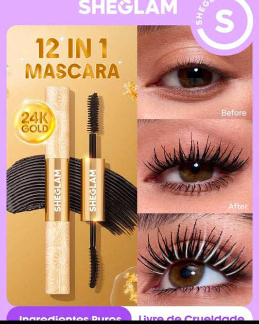 SHEGLAM MÁSCARA DE PESTAÑAS 2 en 1🤩  24 K GOLD