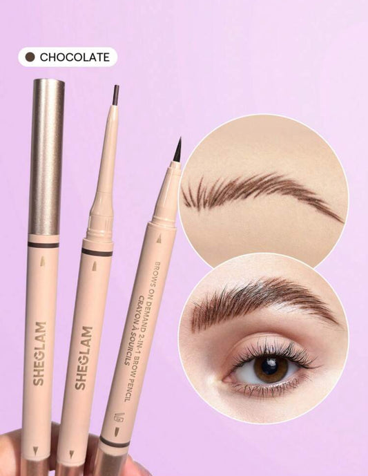 Lápiz de cejas 2 en 1 Brows On Demand - Chocolate